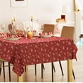 thumbnail image 1 of Christmas Tablecloth for Rectangle Table, 60 x 84 inch Premium Waterproof Table Cloth with Golden Thread Christmas Tree, Red Washable Holiday Tablecloth for Xmas Party, Christmas Decorations, 1 of 1