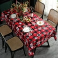 thumbnail image 1 of Christmas Tablecloth Rectangle, Table Cloth with Snowflake Decorations, Heavy Weight & Spillproof Table Cover for Dining, Party & Holidays (Snow Patterns, Rectangle, 52" x 70" (4-6 Seats)), 1 of 1