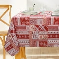 thumbnail image 1 of Christmas Tablecloth for Rectangle Table Smaller Than 54" x 78", New Year''s Floral Christmas Table Cloth 60 x 84 inch for Christmas Dinner Kitchen Decoration, 1 of 6