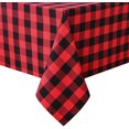 thumbnail image 1 of Christmas Tablecloth Rectangle, VVQ Checkered Red Black Xmas Table Cover for Holiday Party Dining Decor, 1 of 2