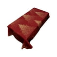 thumbnail image 1 of Christmas Tablecloth, Rectangular Washable Waterproof Oil-Resistant Table Cover for Holiday Party Dining Decor Kitchen Table(Red), 1 of 6