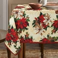 thumbnail image 1 of Christmas Tablecloth Red Rectangle Tablecloth, 60 x 84 inch, New Year''s Eve Tree Snowflake Floral Decoration Table Cover Waterproof and Oil Proof Table Cloth for Party Kitchen Dinner, 1 of 6