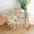 thumbnail image 1 of Christmas Tablecloth Round 60 Inch Table Cloth Cover Mat Holiday Party Decoration for Dining Room Home Kitchen Picnic, 1 of 1