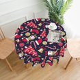 thumbnail image 1 of Christmas Tablecloth Round 60 Inch Table Cloth Cover Mat Holiday Party Decoration for Dining Room Home Kitchen Picnic, 1 of 1