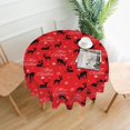 thumbnail image 1 of Christmas Tablecloth Round 60 Inch Table Cloth Cover Mat Holiday Party Decoration for Dining Room Home Kitchen Picnic, 1 of 1