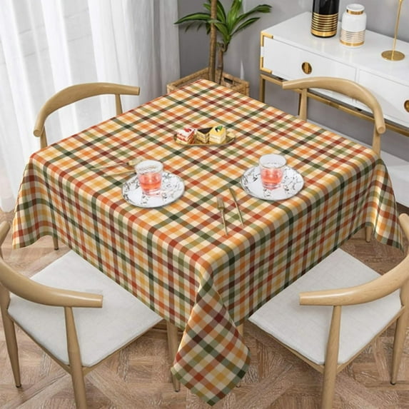 Christmas Tablecloth Square 60×60 Inch Blue Snowflake Winter Table Cloth Water Resistant Fabric Table Covers for Kitchen Dining Small Tablecloth for Party Home Decor