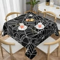 thumbnail image 1 of Christmas Tablecloth Square 60×60 Inch Blue Snowflake Winter Table Cloth Water Resistant Fabric Table Covers for Kitchen Dining Small Tablecloth for Party Home Decor, 1 of 6