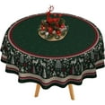 thumbnail image 1 of Christmas Tablecloth Winter Holiday Table Cloth Washable Christmas Tree Table Cover for New Years Party and Dining Room Decor-60 * 60" Round, 1 of 6