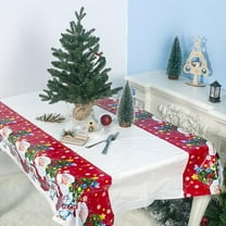 Christmas Tablecloths Rectangular Waterproof,New Christmas Decoration PVC Tablecloth Christmas Table,Plastic Table Cloth Disposable Rectangle,Table Cover Cloth