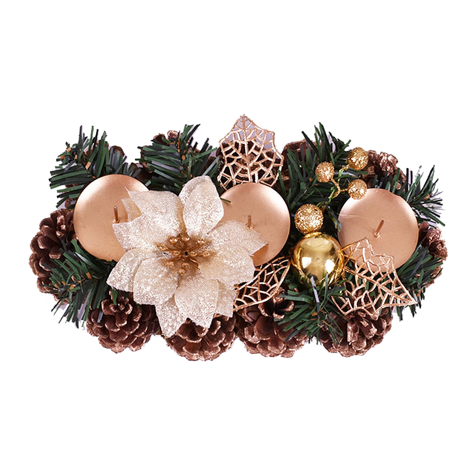 Christmas Tabletop Centerpiece Christmas Poinsettia Candle Holder With