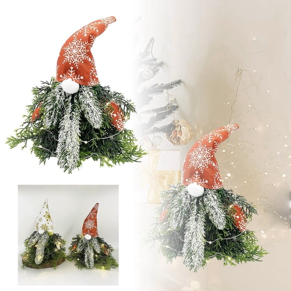 Christmas Tabletop Decorations Santa with LED Lights Festive