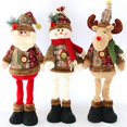 thumbnail image 1 of Christmas Tabletop Plush Decorations, Standing Long Legs Doll Toys, Christmas Figurines Ornaments for Xmas Party, Home, Table, Fireplace, 1 of 5