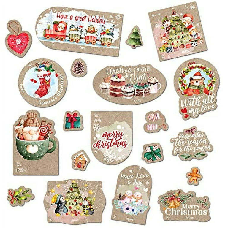 Christmas Tags for Gifts - 50 Pieces Christmas Gift Tags Self