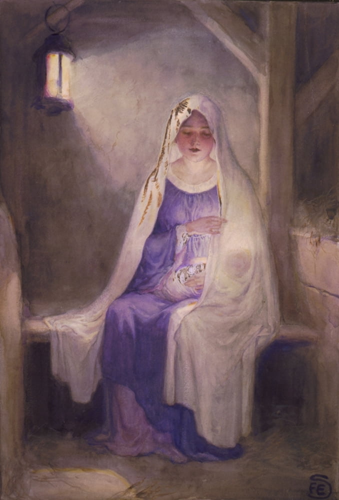 Christmas Tales & Christmas Verse 1912 Mary with Jesus 2 Canvas Art - Florence Storer (24 x 36)