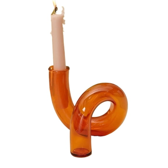 Christmas Taper Candle Holders. Colored Glass Vase - style. For Wedding Centerpieces, Home Decoration