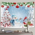 thumbnail image 1 of Christmas Tapestry Wall Hanging 71x60 Inch Winter Snowman Christmas Tree Decorations Wall Tapestry for Bedroom Living Room Dorm Home Party Decor, 60X40IN, 1 of 5