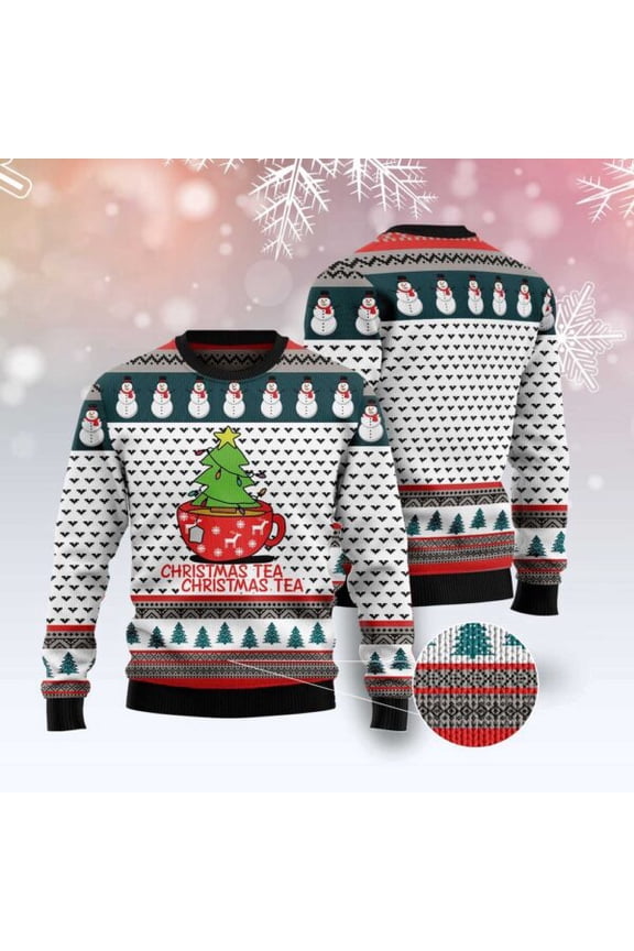 Christmas Tea Ugly Christmas Sweater, Christmas Sweater, Ugly Sweater, Funny Xmas Sweaters