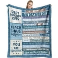 thumbnail image 1 of Christmas Teacher Gifts for Women Men, Teacher Appreciation Gifts, End of Year Gifts for Teachers from Students, Xmas Gift Ideas for Teachers, Thank You Teacher Gifts Throw Blanket 60 x 50 Inch, 1 of 5