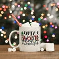 thumbnail image 1 of Christmas Teacher Mug, Christmas Santa's Favorite Coffee Cup, Christmas Mug 11 oz 15oz Tea Mugs, Christmas Teacher Gift, Favorite Teacher Mug Xmas Tree Mug Teacher Appreciation Gift Idea, 1 of 4