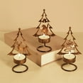 thumbnail image 1 of Christmas Tealight Holder under $5! Xqxayjr Christmas Tree Tealight Holder, Metal Tea Light Candle Stand, Holiday Table Decor, Mantel Christmas Decoration, Festive Candle Holder, Reindeer Design, 1 of 9