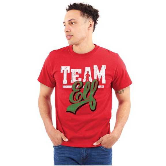 Christmas Team Elf Santa's Helper Men's Graphic T Shirt Tees Brisco Brands 2X