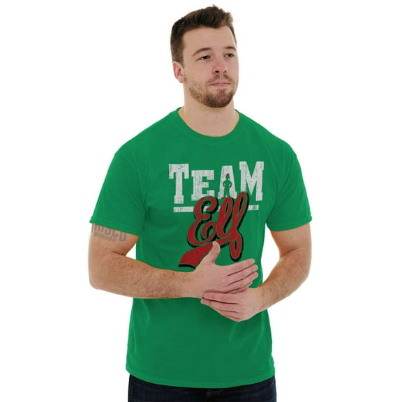 Christmas Team Elf Santa's Helper Men's Graphic T Shirt Tees Brisco Brands 3X