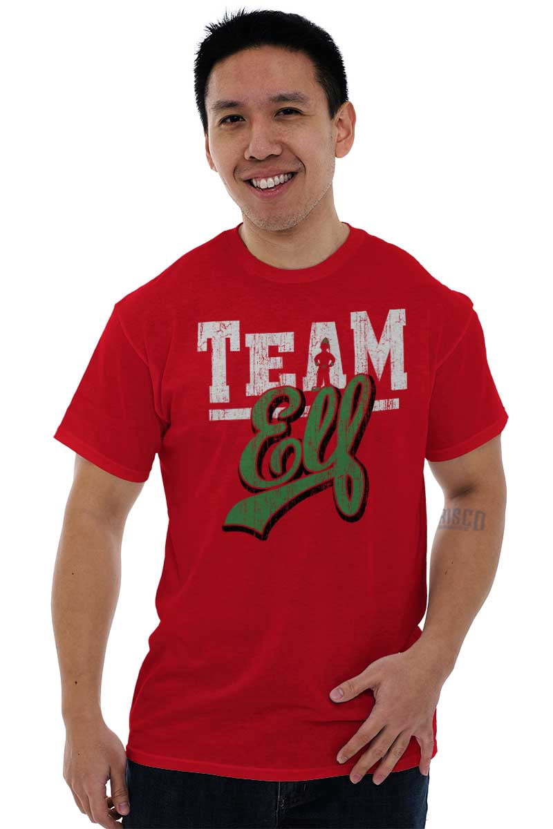 Christmas Team Elf Santa's Helper Plus Size Crewneck Graphic Tee Shirt Brisco Brands 3X