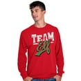 thumbnail image 1 of Christmas Team Elf Santa's Helper Plus Size Long Sleeve Graphic Tee Shirt Brisco Brands 2X, 1 of 5