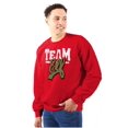 thumbnail image 1 of Christmas Team Elf Santa's Helper Unisex Plus Size Sweatshirt Brisco Brands 4X, 1 of 5