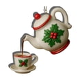 thumbnail image 1 of Christmas Teapot Ornament, Vintage Tea Cups Decor, Festive Teapot with Pouring Tea Effect, Perfect Gift for Tea Lovers and Collectors, holiday Decoration, 1 of 3