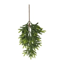 Christmas Teardrop Swag Artificial Norfolk Pine Needle Swag, Faux Greenery Wreath For Front Door Home Wall Hanging, Lifelike Xmas Decor Without Real Plant Hassle