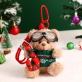 thumbnail image 1 of Christmas Teddy Bear Keychain – Soft Plush Car Pendant with Metal Ring – Cute Backpack Charm, Purse Decoration or Gift for Women, Kids, Friends, 1 of 4