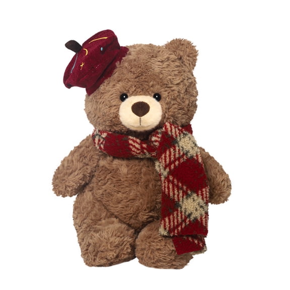 Christmas Teddy Bear Plush Toy, Cute Nina Bear Stuffed Doll with Festive Style, Soft Decorative Plush Figure for Holiday Home Décor, Cozy Christmas Gift Plush