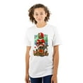 thumbnail image 1 of Christmas Teddy Bear Santa Claus Women's Graphic T Shirt Tees Brisco Brands S, 1 of 5