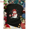 thumbnail image 1 of Christmas Tee T Shirt Graphic Tops Loose Fit Casual Summer Comfort Short Sleeve Round Neck Black S-5XL, 1 of 5