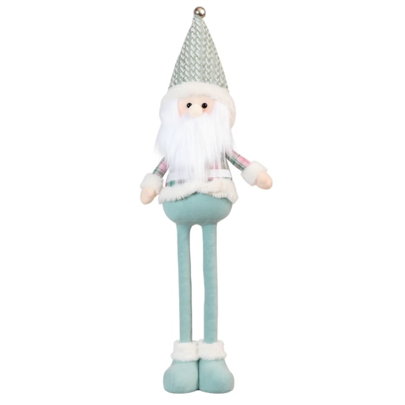 Christmas Telescoping Plush Toys, Cute Stretchable Standing Plaid Christmas Elder Stuffed Doll, Christmas Decorations for X-mas Party Display and Holiday Present for Plush Toy Enthusiasts