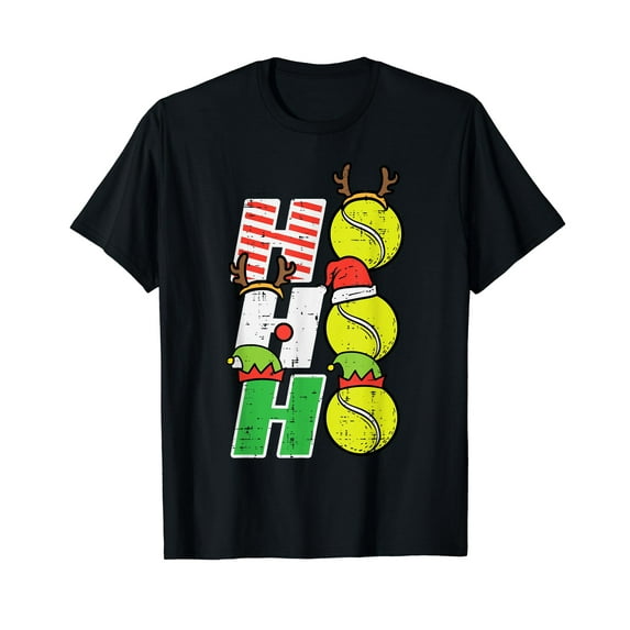 Christmas Tennis Ho Ho Ho Funny Xmas Sports Men Women Kids T-Shirt