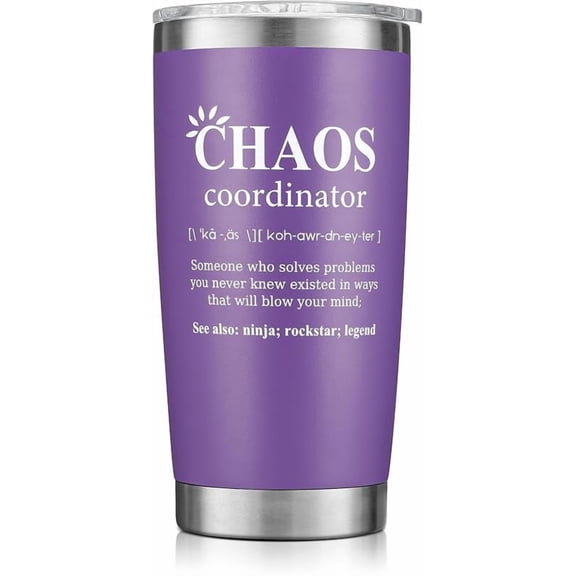 Christmas Thank You Gifts for Women - Chaos Coordinator Tumbler - Employee Appreciation Birthday Gifts for Women Coworkers Boss Teacher Nurse