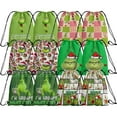 Christmas The Grinch Gift Bag, 12 Pieces Candy Drawstring Bag
