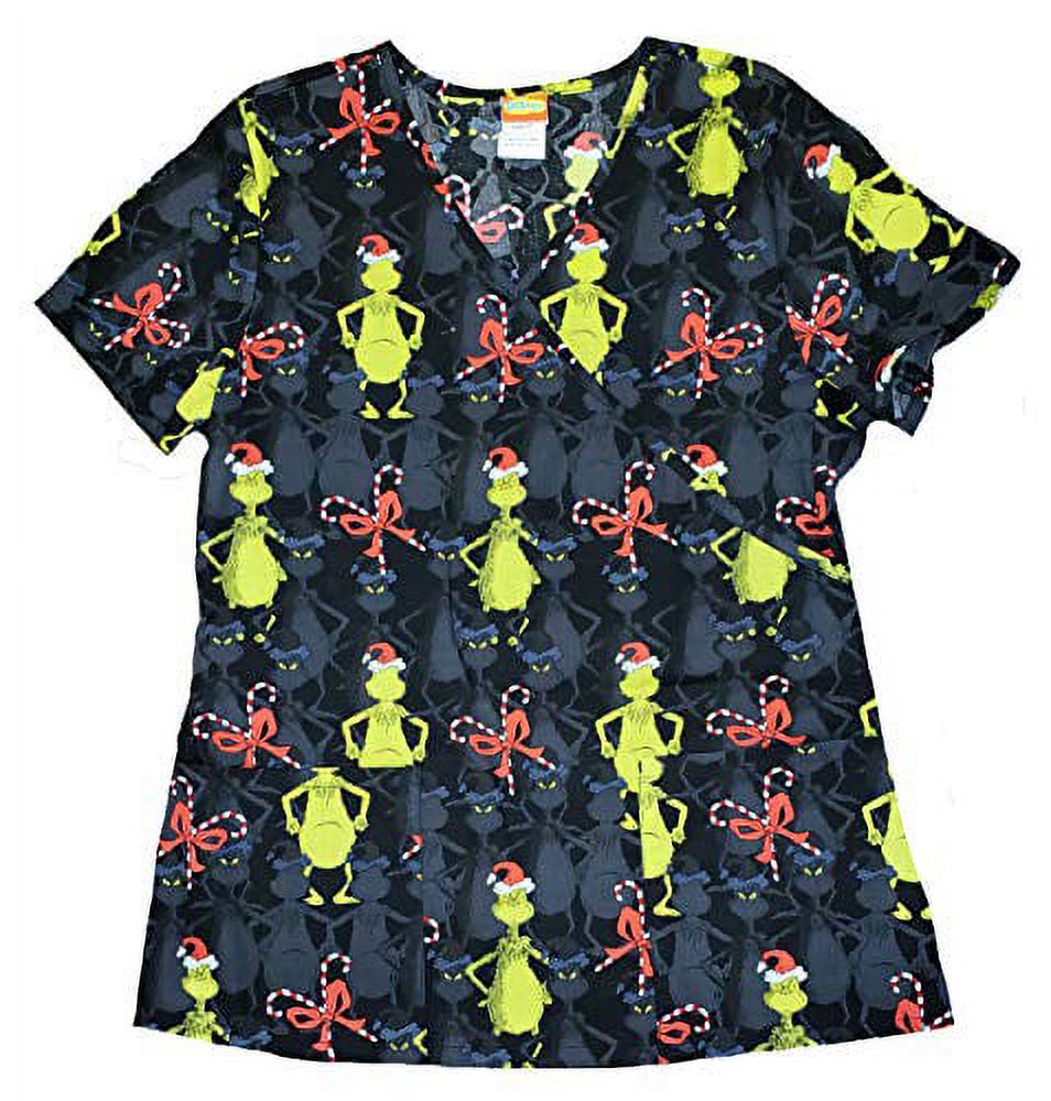 Christmas The Grinch Scrub Top 2XL Black