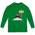 thumbnail image 1 of Christmas The North Mole Pole Green Youth Long Sleeve T-Shirt, 1 of 1