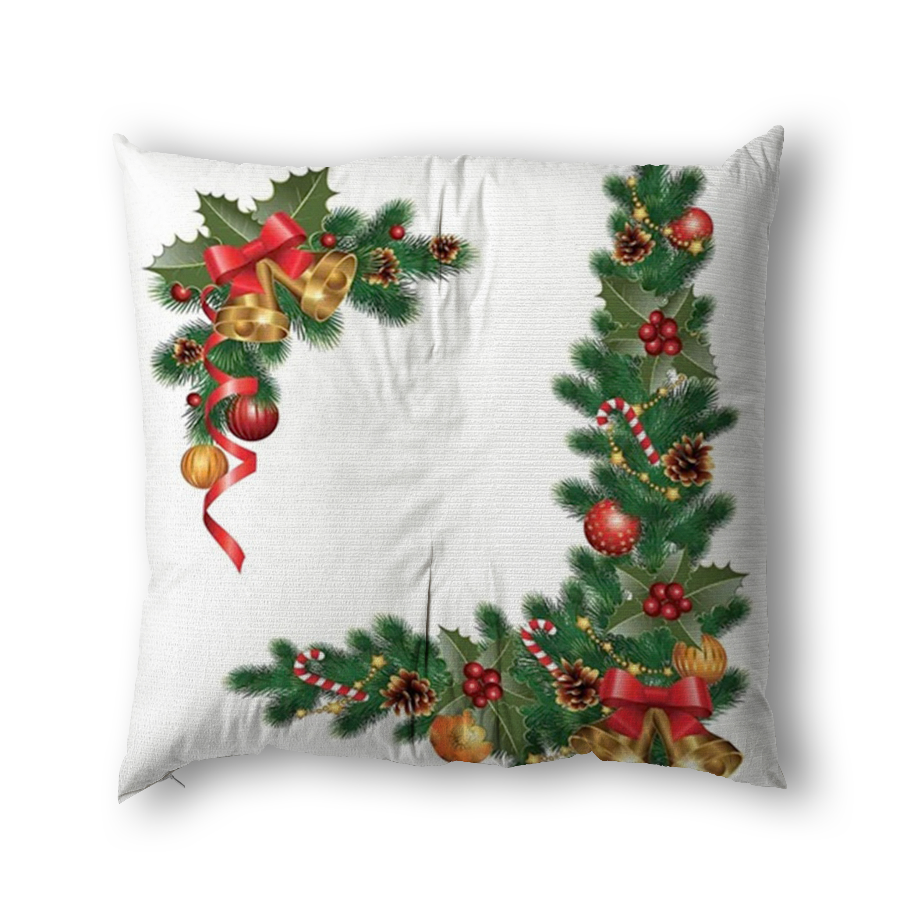 Christmas Theme,16x16in Throw Pillow Covers,Fir Tree with Classical New
