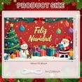 thumbnail image 1 of Christmas Theme Christmas Banner Colorful Decor Feliz Navidad Banner Festive Red Background Holiday Banner for Christmas Celebration Family Gathering Holiday Party, 1 of 8