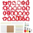 thumbnail image 1 of Christmas Theme Clay Cutters Set Clay Earrings Making Supply with Punch Tool, Earring Hooks Earring Back and Accessory, 1 of 8