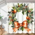 thumbnail image 1 of The Christmas Theme Design Shower Curtain for Bathroom Shower Curtain Set with 12 Hooks Waterproof Fabric Bath Curtain for Bathtub Restroom Decor, 72 X 72 in, 1 of 6