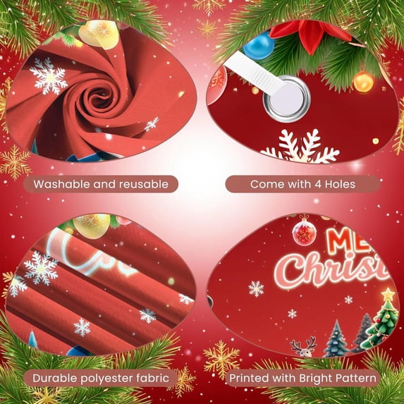 Christmas Theme Merry Christmas Banner Red Background Christmas Party Banner Snowman Design Gift Box Holiday Banner for Christmas Party Home Decoration Family Gathering