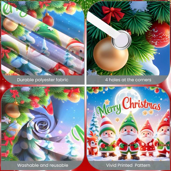 Christmas Theme Merry Christmas Banner Red Green Color Christmas Banner Festive Elf Design Christmas Party Banner for Christmas Party Holiday Celebration Family Gathering