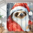 thumbnail image 1 of The Christmas Theme Pattern Shower Curtain for Bathroom Shower Curtain Set with 12 Hooks Waterproof Fabric Bath Curtain for Bathtub Restroom Decor, 72 X 72 in, 1 of 6