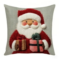 Christmas Theme Pattern Throw Pillows Cover, Soft Stuffed Christmas Pillowcase for Couch, for Christmas Party Outdoor Home Cushion Decorations(18*18in)(Excluding pillow inserts)