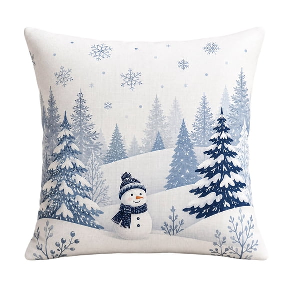 Christmas Theme Pillow Covers Holiday Throw Pillow Cases Seasonal Winter Cushion Covers Decorative Home Accessories For Sofa Bedroom Living Room Decor